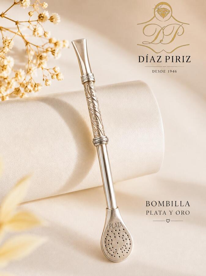BOMBILLA PLATA LABRADA