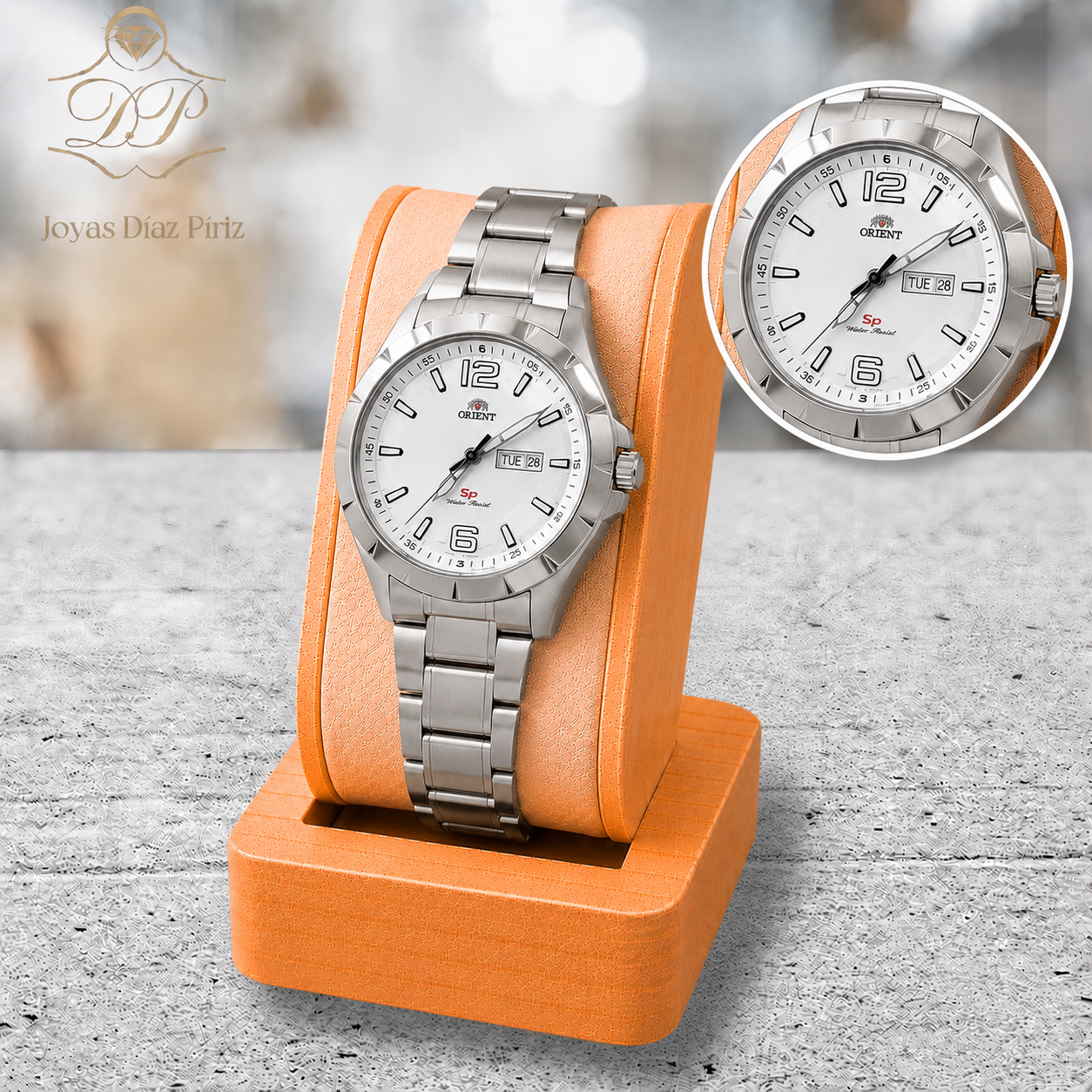 Reloj Pulsera Orient Sp Esf/Blanca M/met
