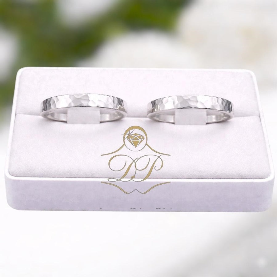 Alianzas Plata 4mm cinta martilladas