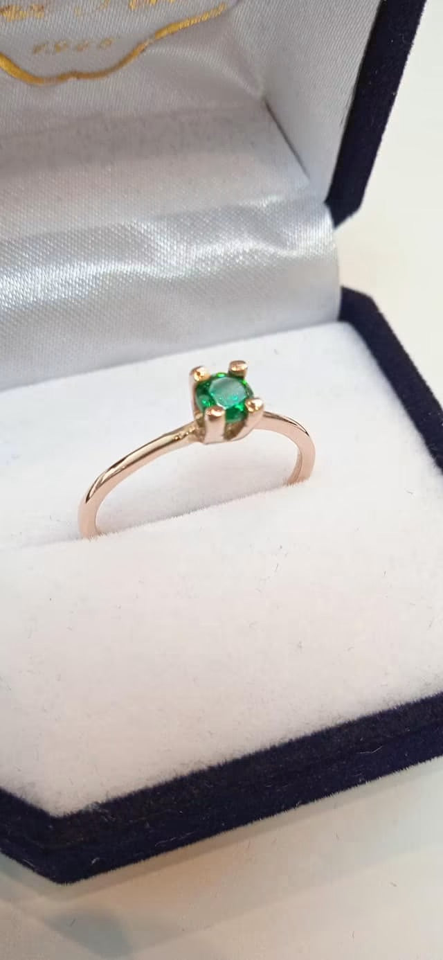 CINTILLO ORO CIRCONIA VERDE