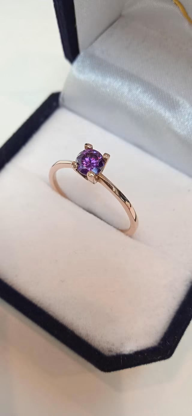CINTILLO ORO CIRCONIA VIOLETA