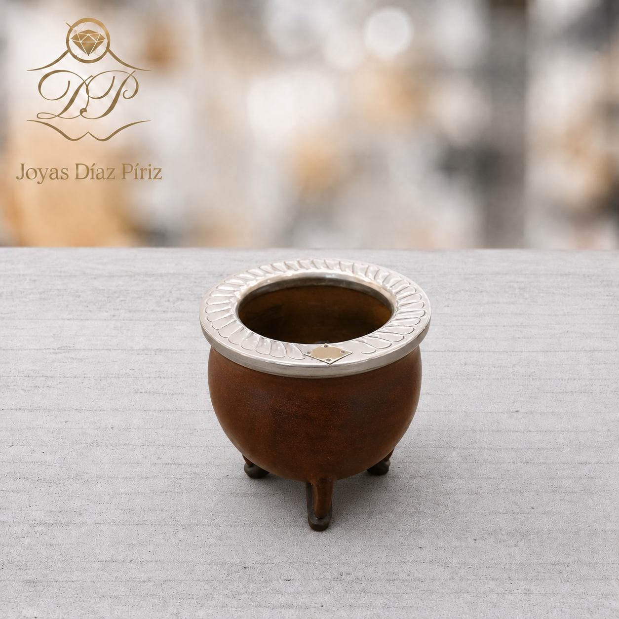 MATE CERÁMICA/ALPACA Y BRONCE
