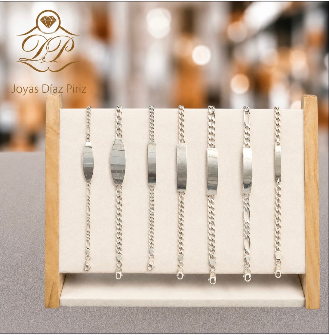 Pulsera ID Caballero en Plata