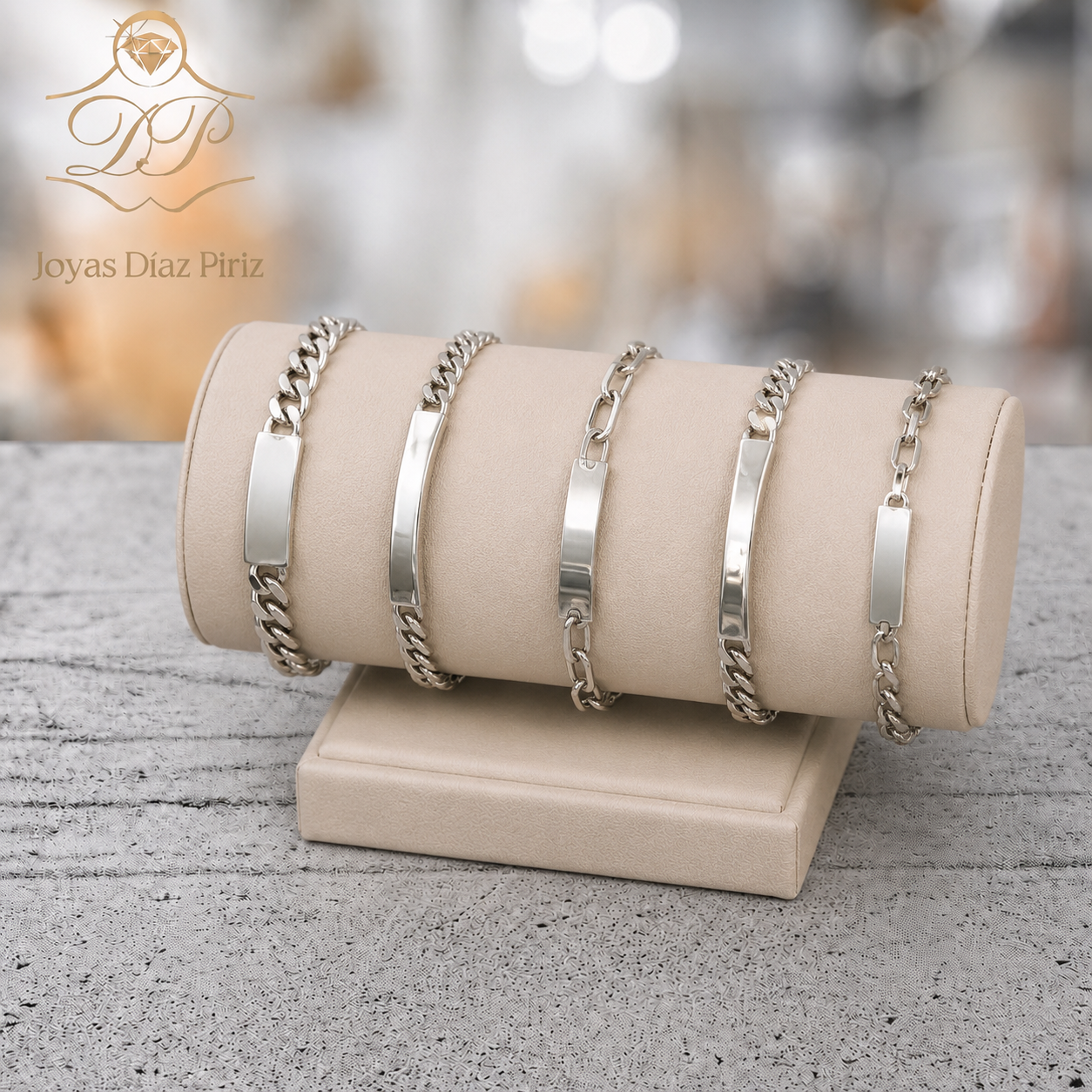 PULSERAS PLATA IDENTIDAD CABALLERO