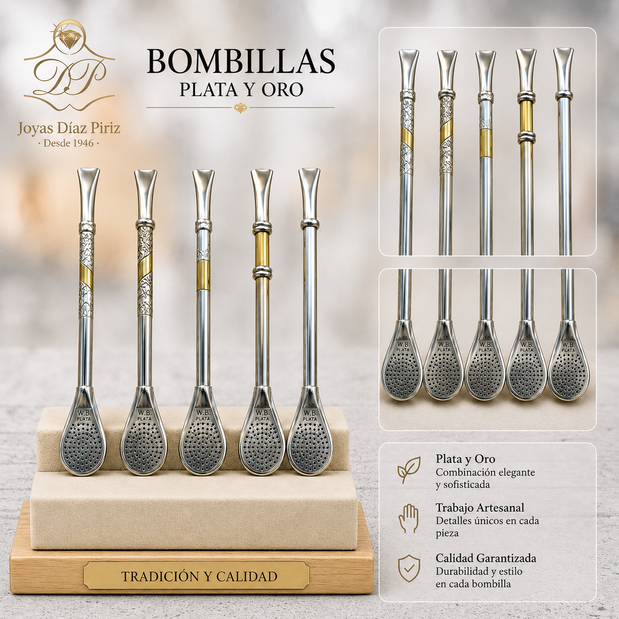 BOMBILLAS PLATA Y ORO