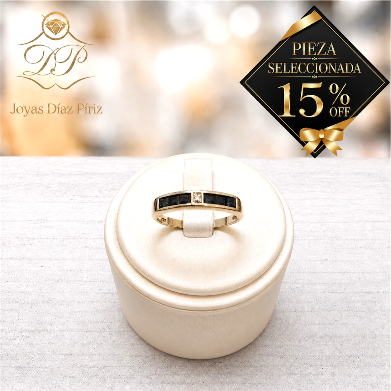 ANILLO MEDIO SIN FIN 18k