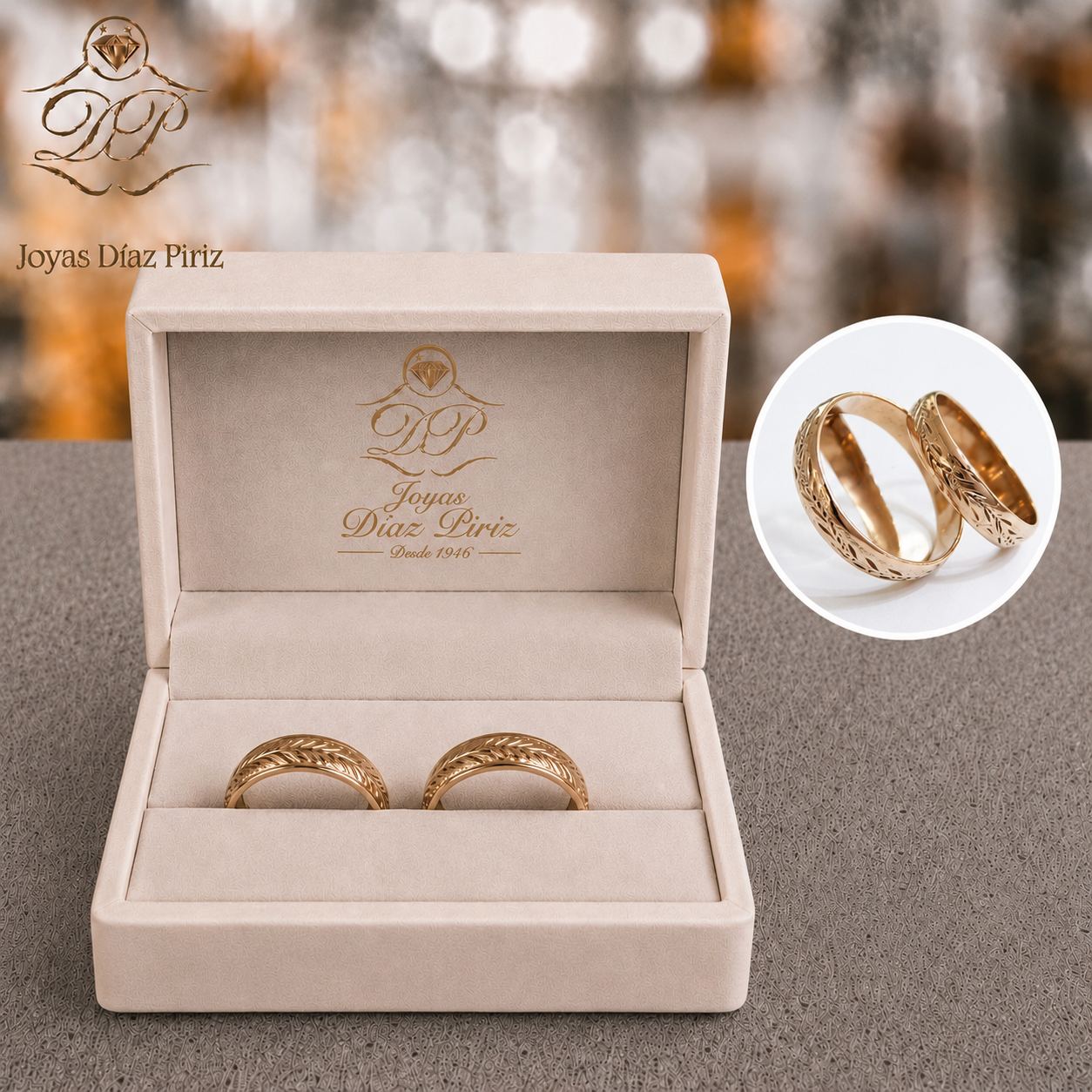 ALIANZAS ORO 3mm LABRADAS