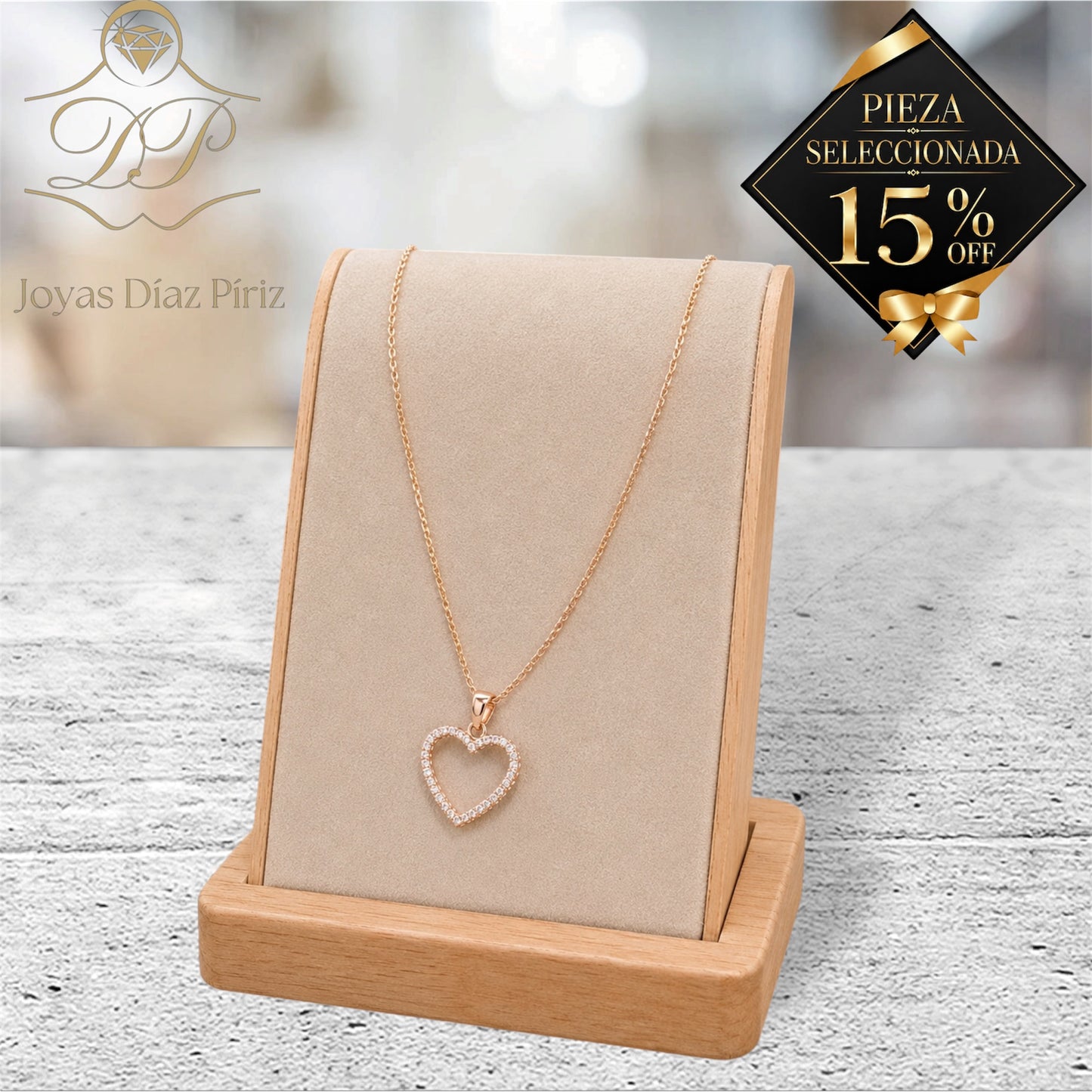 Conjunto Oro corazon 18k