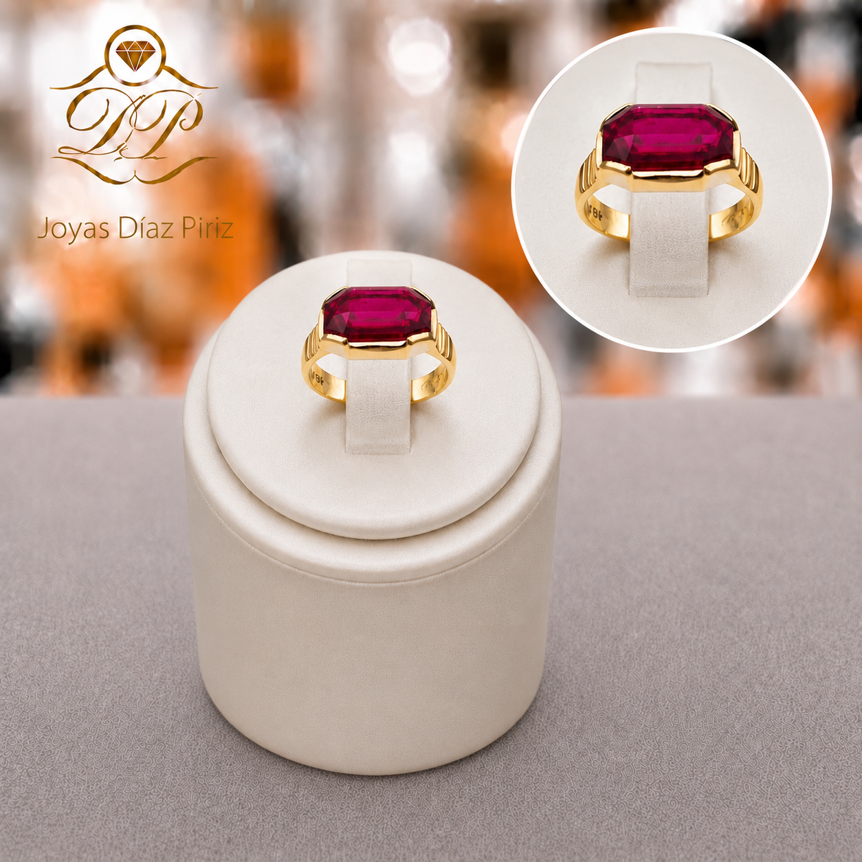 ANILLO ORO 18k/RUBI