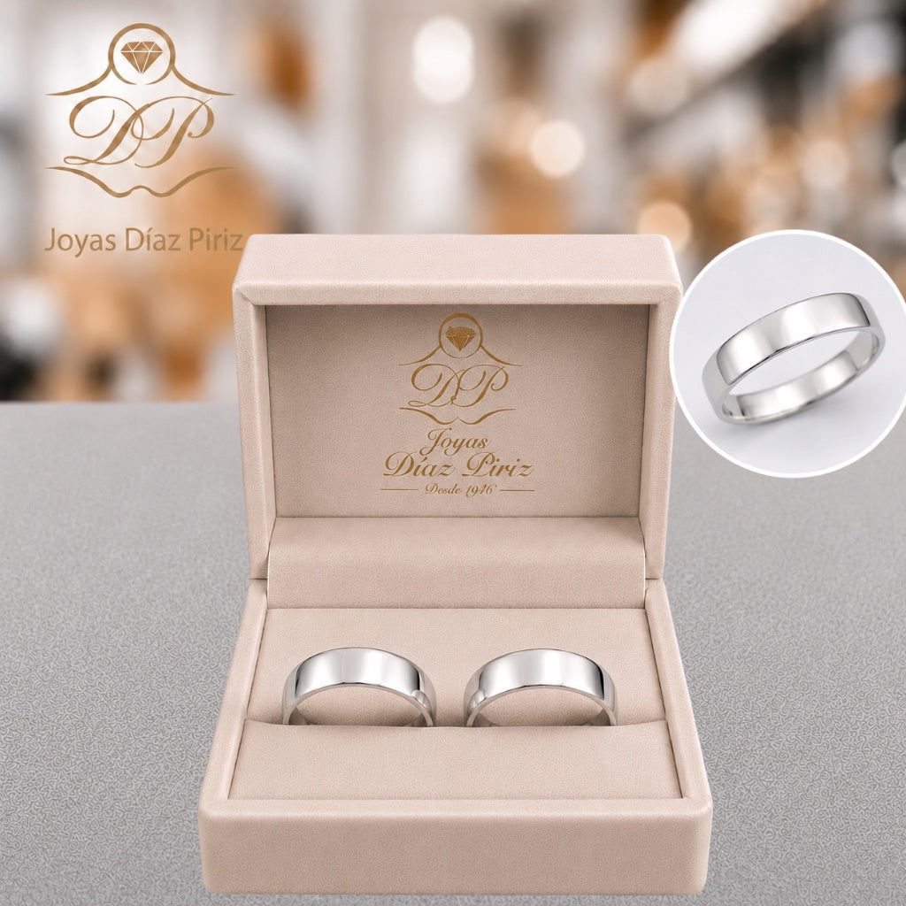 Alianzas Plata 5mm cinta