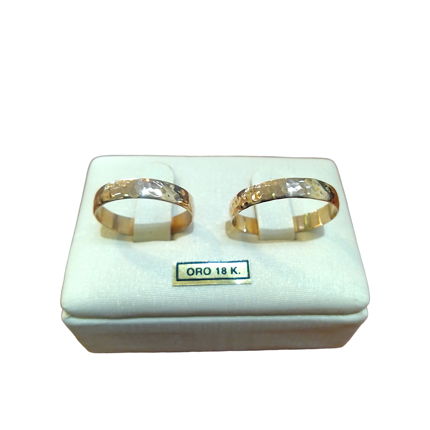 Alianzas 3mm 18kts Doble bombe Martilladas.