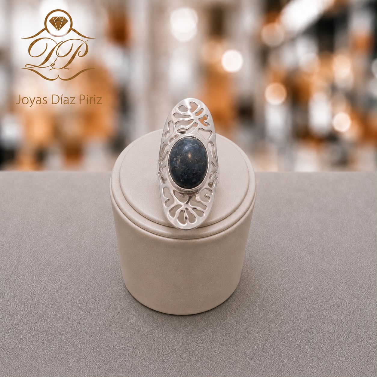 Anillo Calado Plata y Lapislázuli