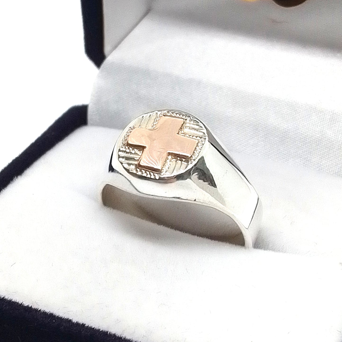 Anillo Plata y Oro Enfermería