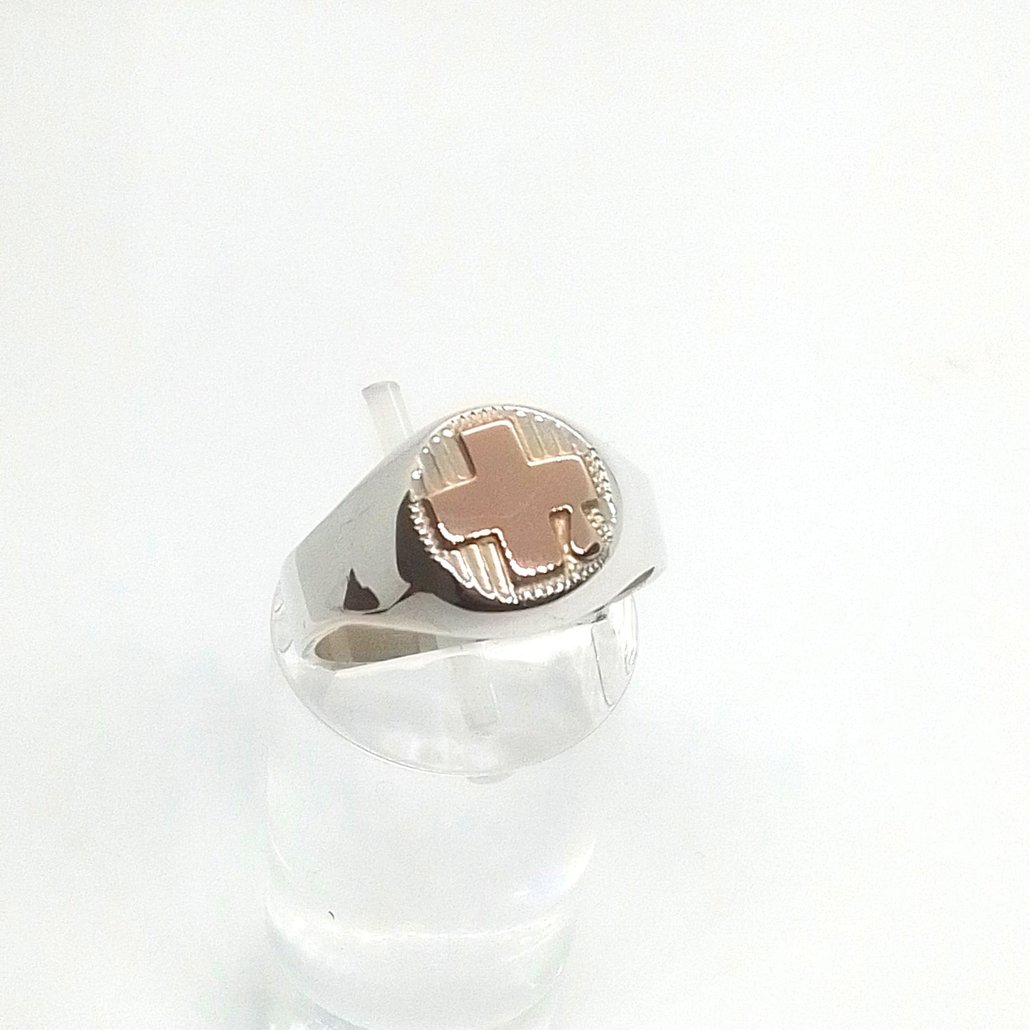 Anillo Plata y Oro Auxiliar de Servicio
