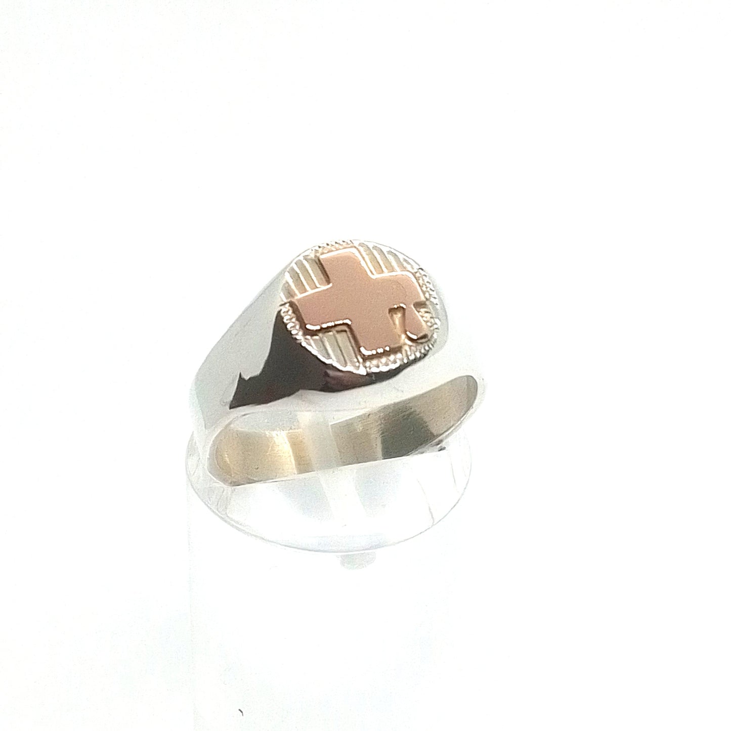 Anillo Plata y Oro Auxiliar de Servicio