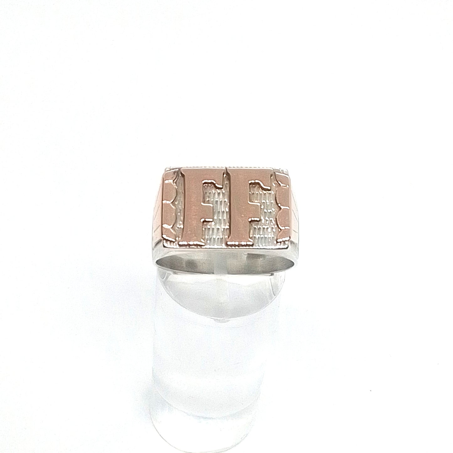 Sello en Plata y Oro con Iniciales FF