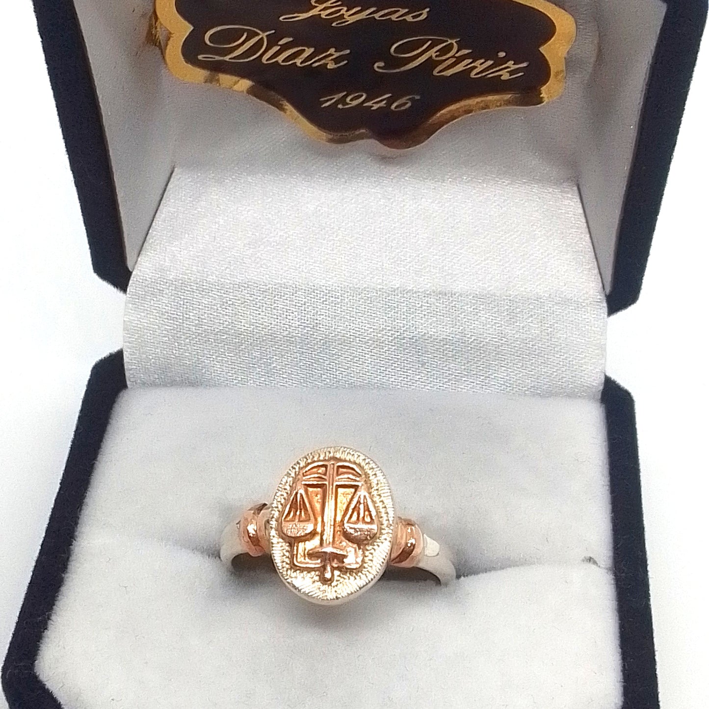 Anillo Plata y Oro Abogado