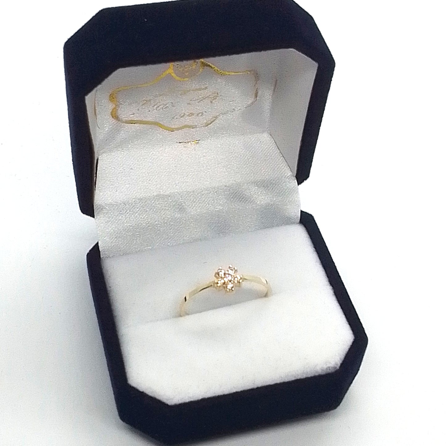 Anillo Oro 10kts Con Circonias