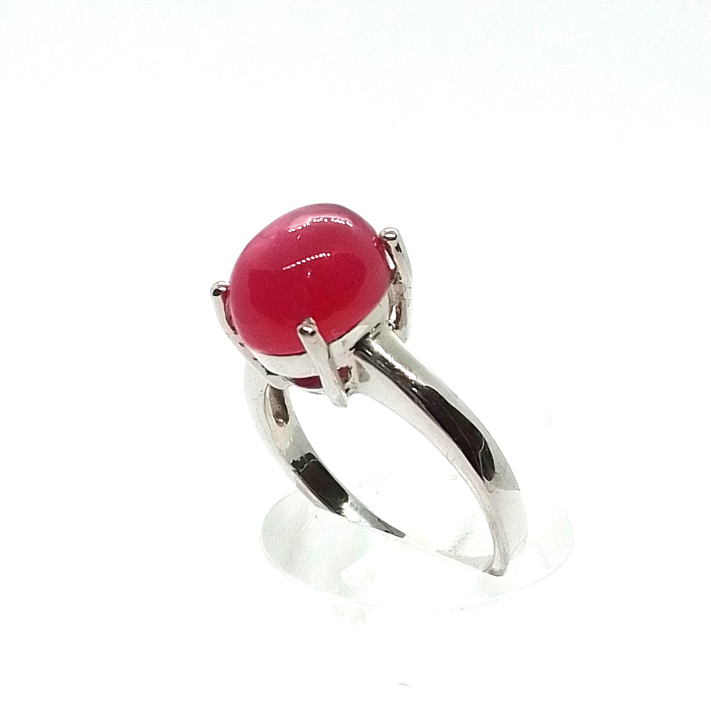 Anillo en Plata con Rubí Legitimo cabullon