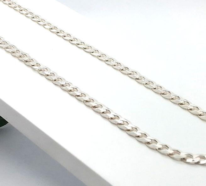 Cadena Grumet Plata Mediana