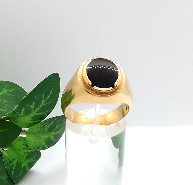Sello oval Oro 18K con Onix