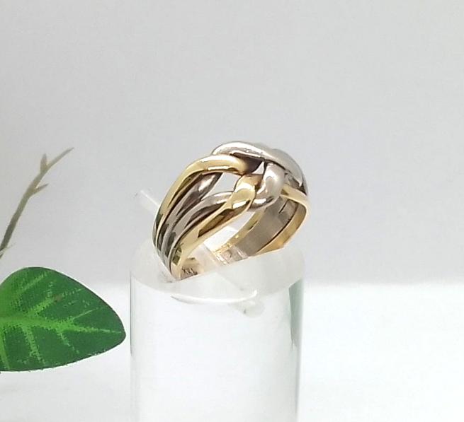 Anillo Oro 18K y Oro Blanco