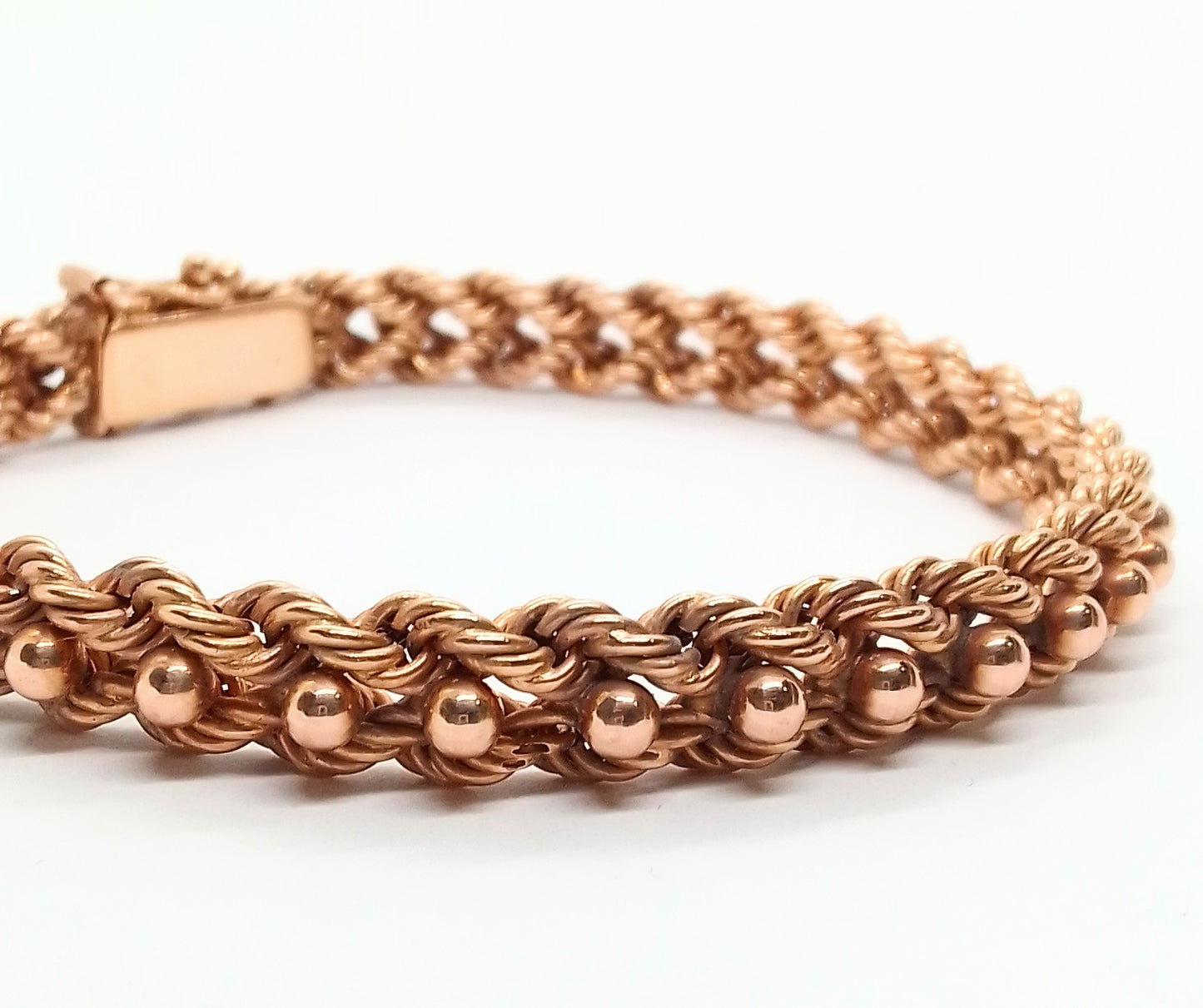 Pulsera 18kts Tourbillon con Bolitas