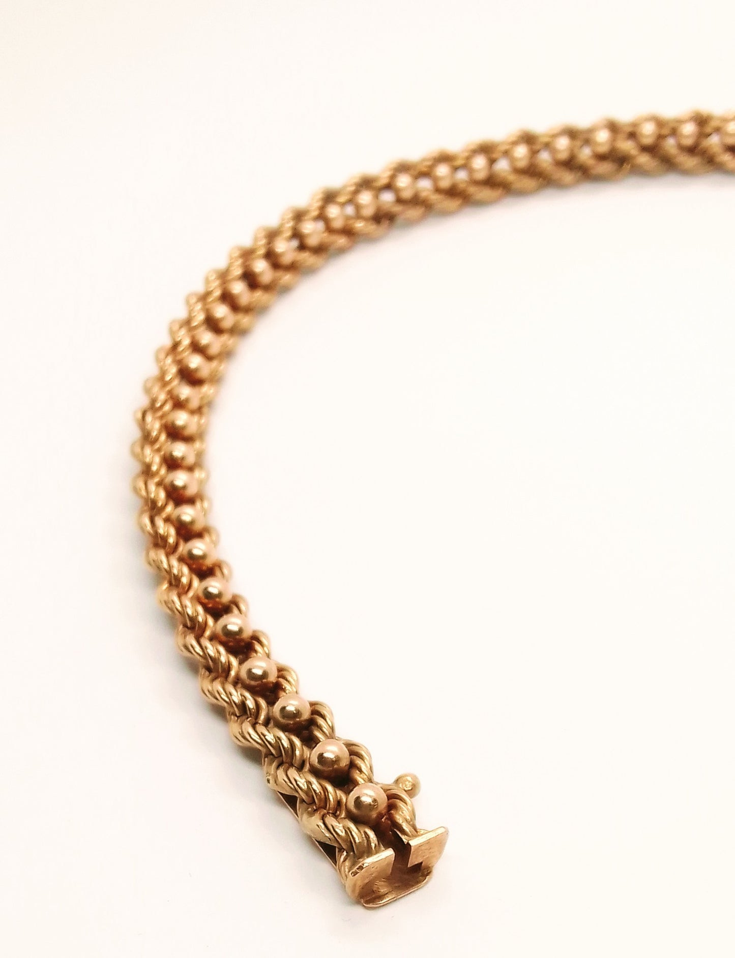 Pulsera 18kts Tourbillon con Bolitas