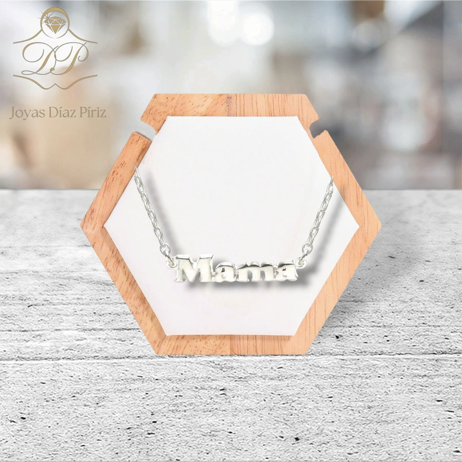 Conjunto Nombre calado en plata