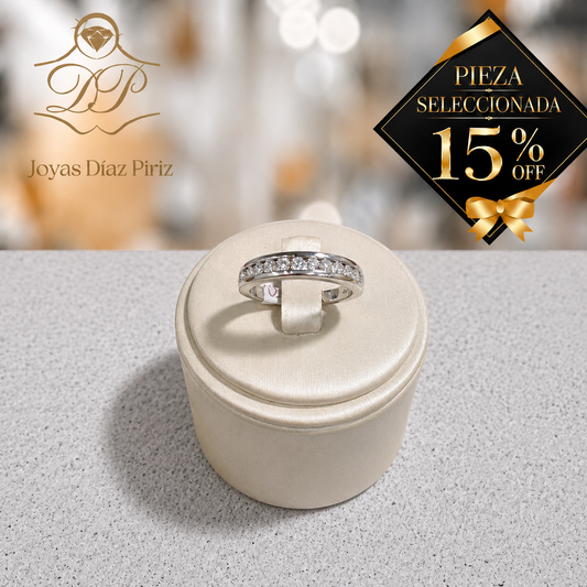 ANILLO ORO GRIS 14k