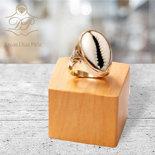 Anillo Buzio plata y oro con apliques