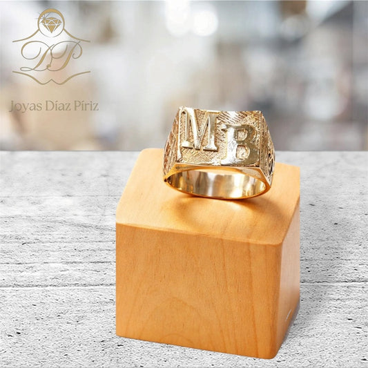 SELLO ORO 18K CON INICIALES