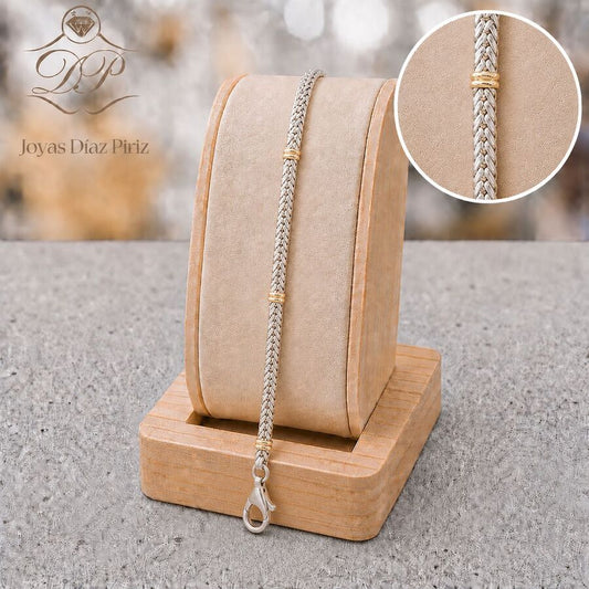 Pulsera Plata y double en Oro CR
