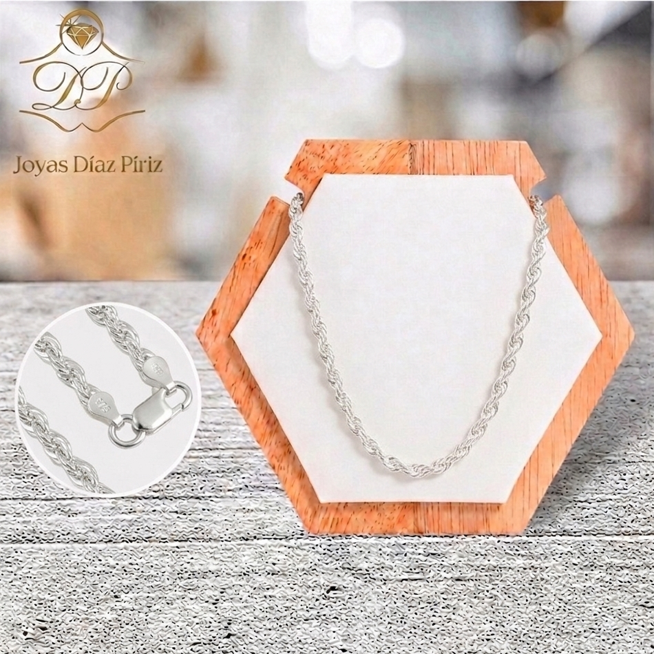 CADENA PLATA TURBILLON 50CM