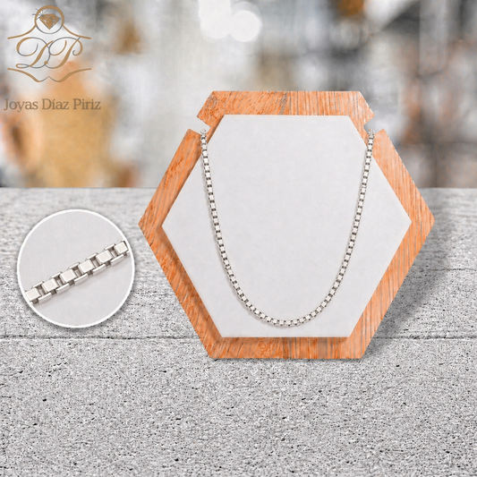 CADENA PLATA PE VENECIANA 50CM
