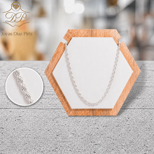 CADENA PLATA TURBILLON 45 CM