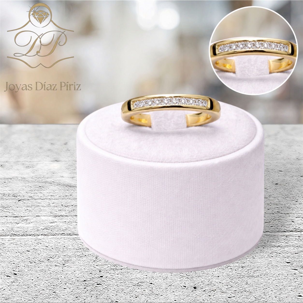 ANILLO MEDIO SIN FIN 18k