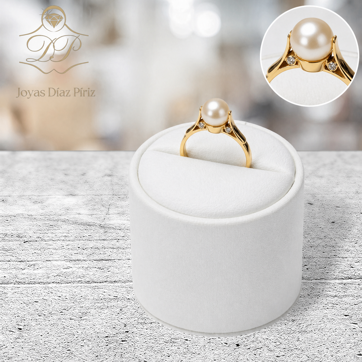ANILLO ORO/PERLA DE RIO