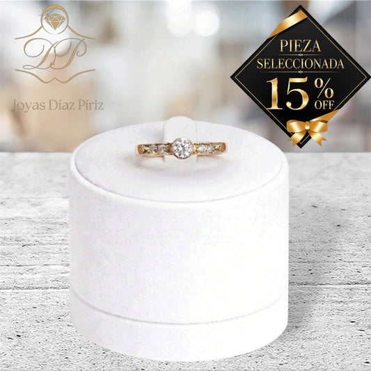 Anillo oro 18Kts con circonias