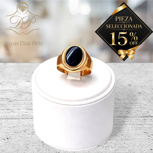Anillo oro con onix