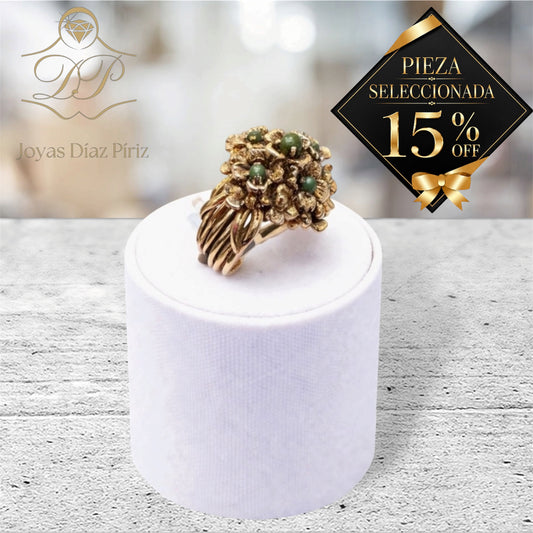 Anillo oro flor