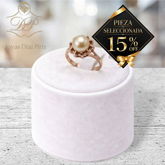 ANILLO ORO CON PERLA DE RIO