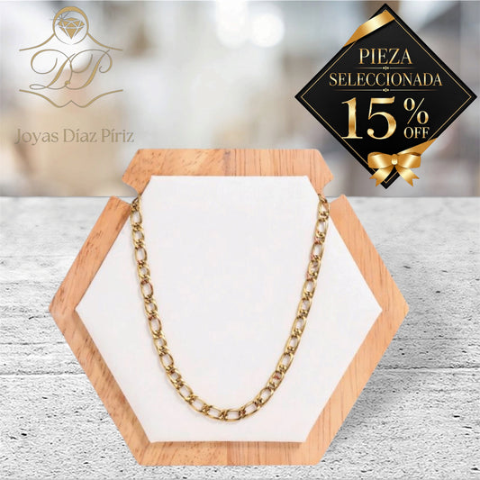 Cadena Oro eslabon chato