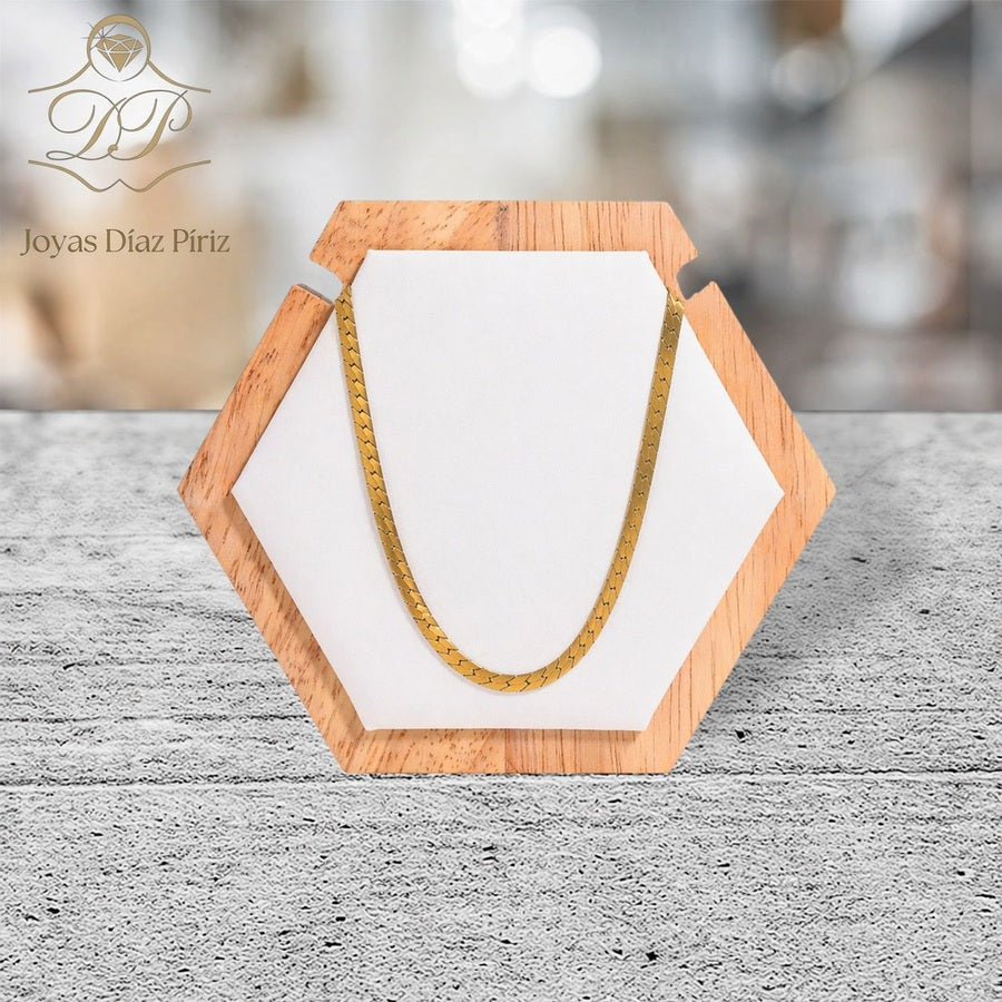 Cadenas  de oro 14k espiga chata 40cm