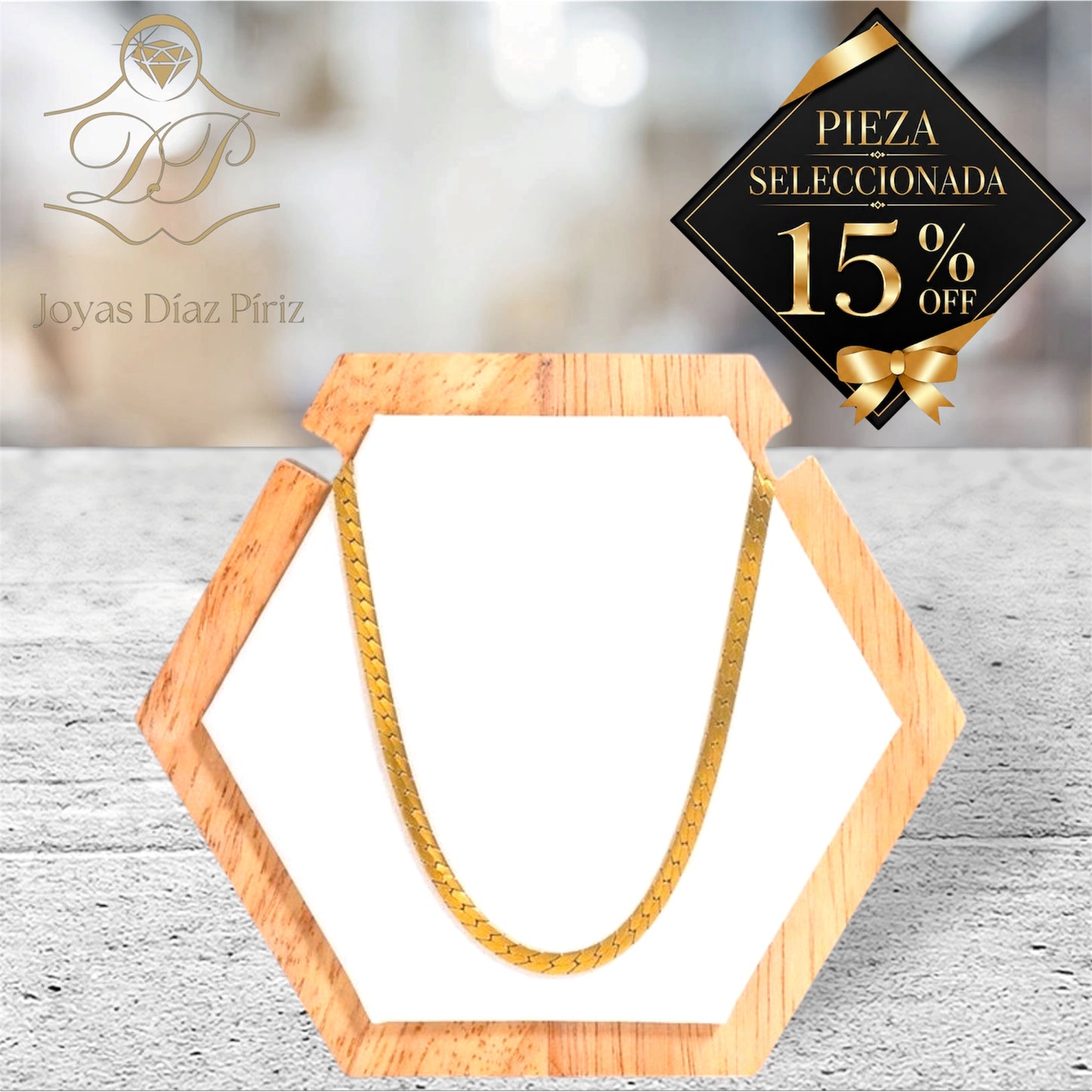 Cadenas  de oro 14k espiga chata 40cm