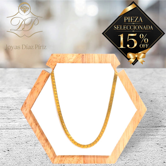 Cadenas  de oro 14k espiga chata 40cm