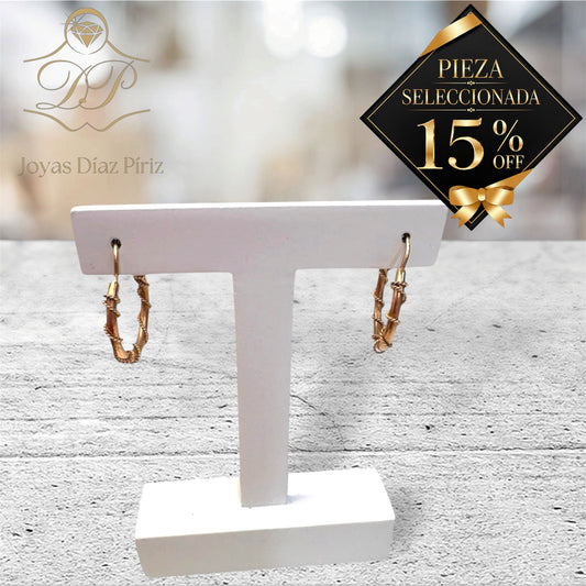 Caravanas Aro de oro trenzado