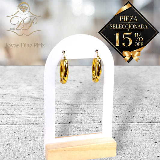 Caravanas Aros de oro torneados