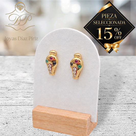 Caravanas oro/paleta de colores