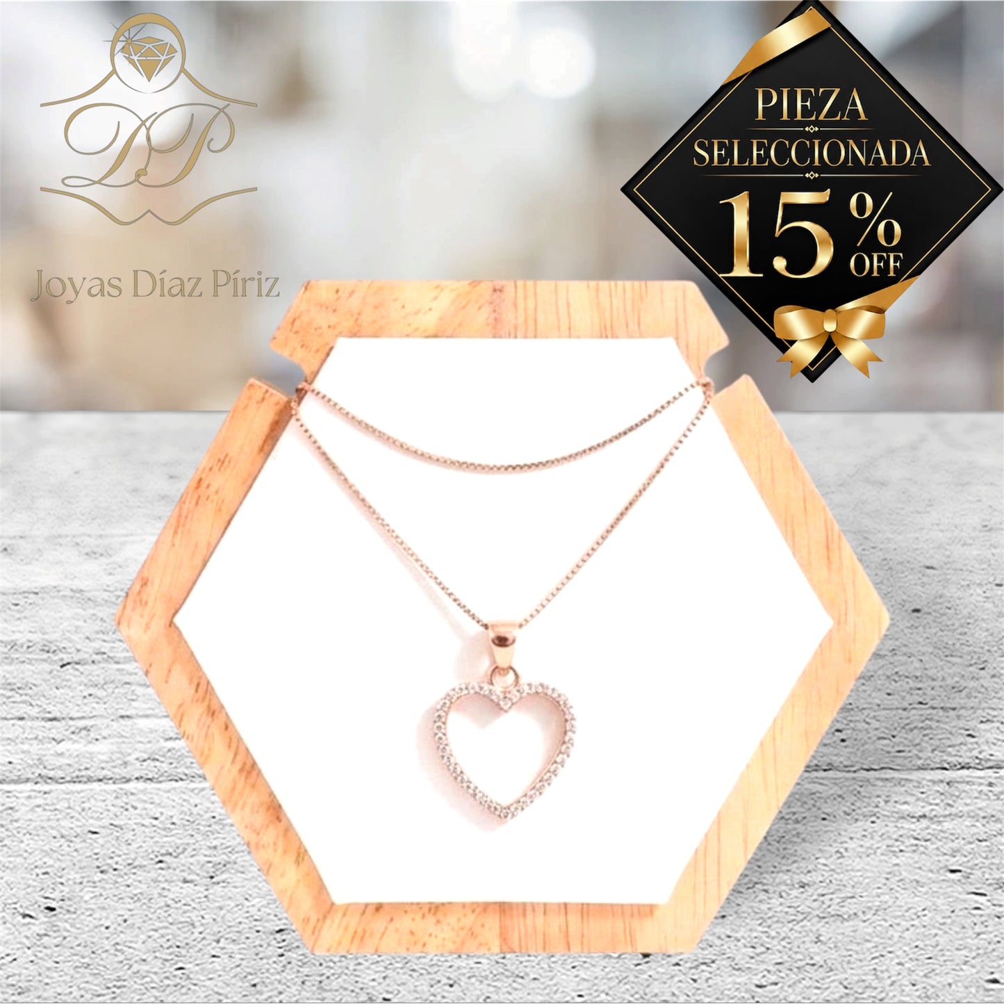 Conjunto Oro corazon 18k